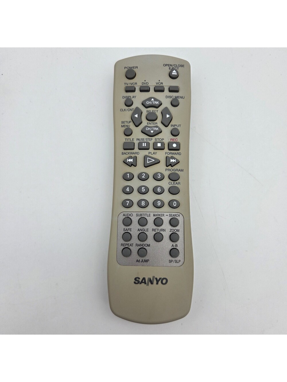 Genuine Sanyo DVC-2500 DVD/VCR Combo Remote Control DVC-2000 DVC-2600 - Tested
